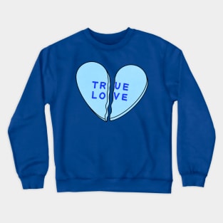 Broken Candy Heart Blue Crewneck Sweatshirt